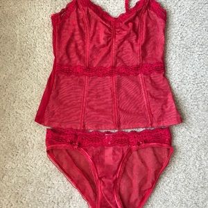 Red lingerie set by JLo